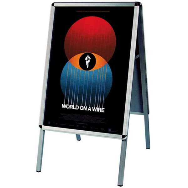 Alu-Line Rondo Kundenstopper - 50x70 cm - Silber